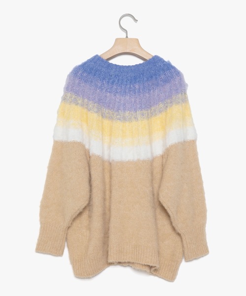 ニット セーター Petal Gradation Knit Coat レディース メンズ bedsidedrama ニット セーター Petal Gradation Knit Coat