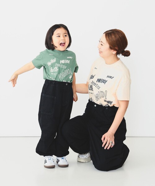 美品 ゴートゥーハリウッド Tシャツ 半袖 リボン 緑 レディース GO TO HOLLYWOOD tシャツ / ハロー プリント Tシャツ レディース
