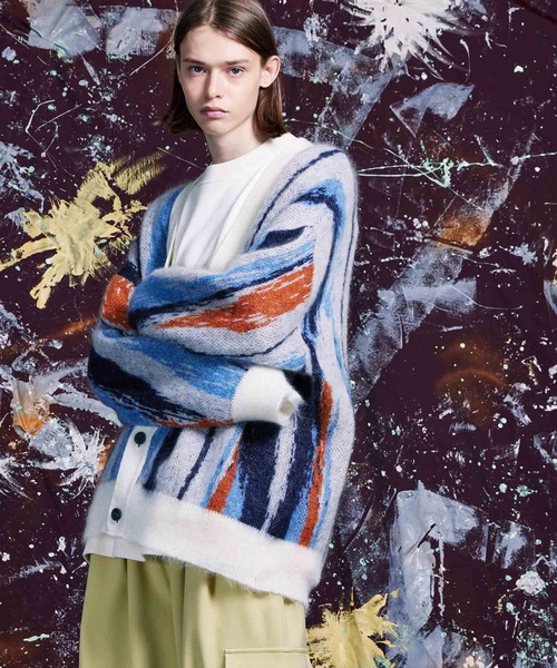 MAISON SPECIAL」 ニットカーディガン 2 ブルー メンズ : 83525403  