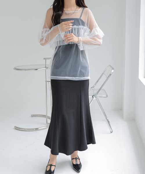 tシャツ チュールフリルトップス レディース : ZOZOTOWN Yahoo