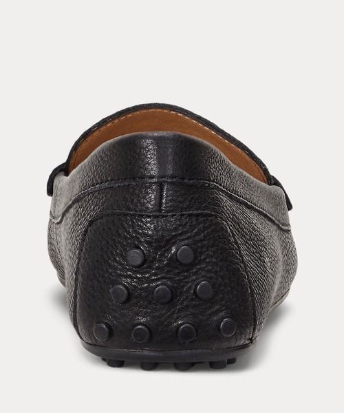 Ralph Lauren(ラルフ)Barnsbury レザー ローファー Barnsbury バーニッシュド レザー ドライバー（ローファー