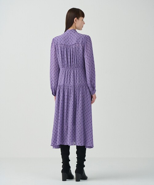 GRACE CONTINENTAL ワンピース ドットラメジャガードドレス