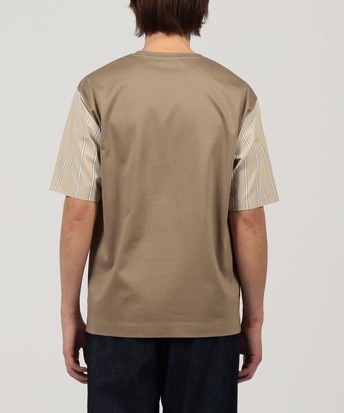 TOMORROWLAND ストライプデザイン Mサイズ メンズ TOMORROWLAND tシャツ コットン ストライプ デザインTシャツ