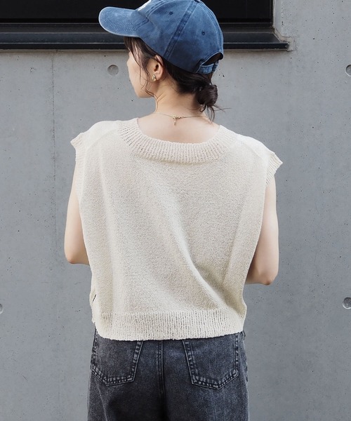 ベスト ジレ 薄くて柔らかなラメVネックニットベスト レディース tiptop ベスト ジレ ラメニットVネックベスト レディース