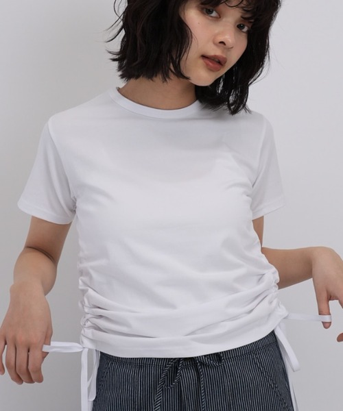 NiNa ツアー 半袖Tシャツ Enewd nina tシャツ 半袖 「ZOZO限定」リボン ドロー Tシャツ トップス