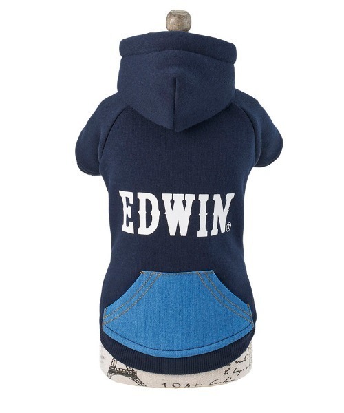 EDWIN（エドウィン） 犬 服 EDWIN/デニムライクポケット付パーカー