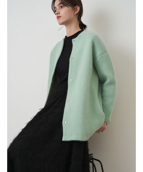 ELENDEEK（エレンディーク） カーディガン CNラクーンミックスダブル