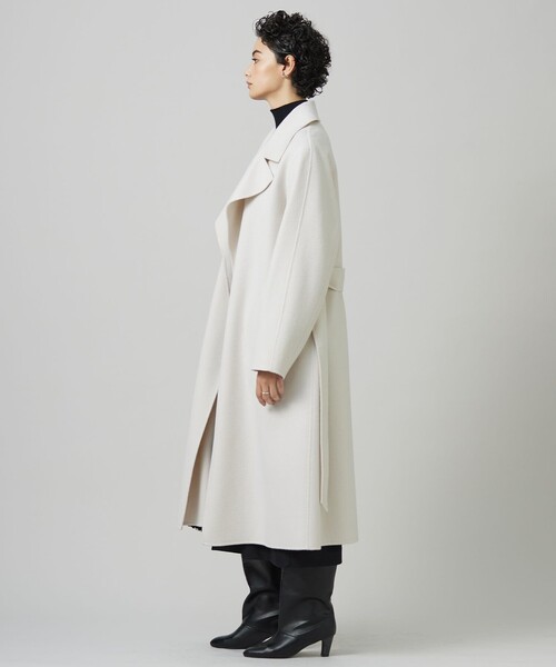 トレンチコート コート 「CLASSY.1月号掲載」WoolRever ロングコート レディースの画像
