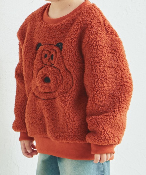 pairmanon（ペアマノン） ボア アニマルモチーフ刺繍 プルオーバー