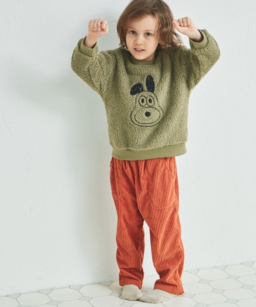 pairmanon（ペアマノン） ボア アニマルモチーフ刺繍 プルオーバー