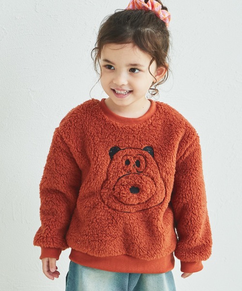 pairmanon（ペアマノン） ボア アニマルモチーフ刺繍 プルオーバー