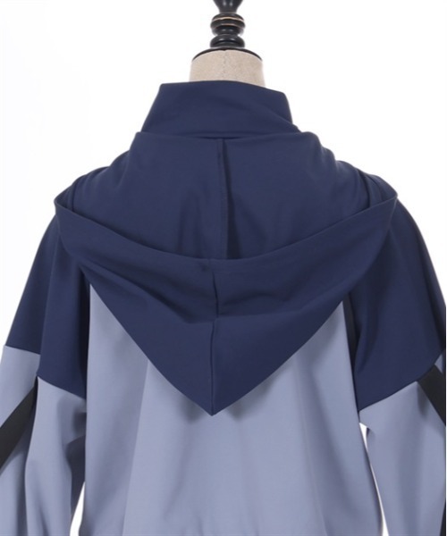 axes femme POETIQUE パーカー ベルトデザイン配色パーカー