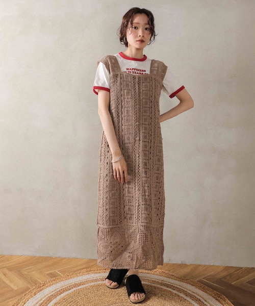en CAnAF ワンピース クロシェ 前後2WAY ワンピース : ZOZOTOWN Yahoo