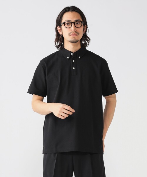 極美品　ビームスゴルフ　鹿の子　ボタンダウンポロシャツ　L　　2020S BEAMS GOLF ポロシャツ 「MEN」BEAMS PURPLE LABEL