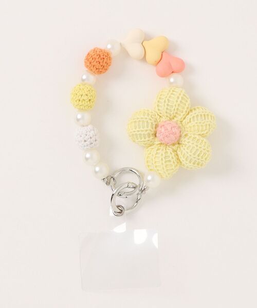 HOOK」for girls かわいいパールと花モチーフスマホストラップ