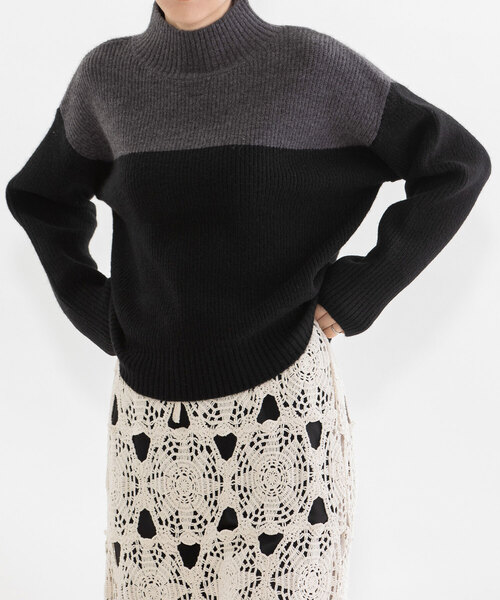 nop de nod（ノップドゥノッド） ニット セーター バイカラー