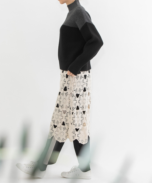 nop de nod（ノップドゥノッド） ニット セーター バイカラー