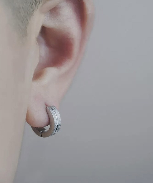 SBG by 7JEWELRY アレルギー対応 ピアス SBG グリッターラインフープ