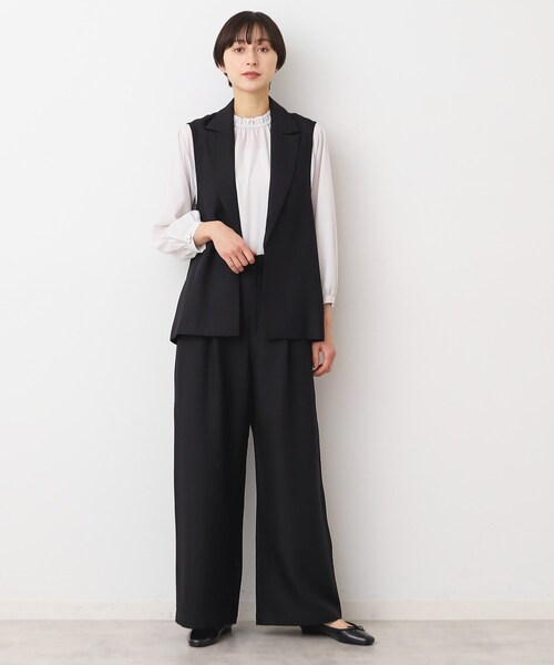 極美品　タエアシダ　リネンブレンド　おしゃれ　ベスト　ジレ　ジャケット 極美品 タエアシダ リネンブレンド おしゃれ ベスト ジレ ジャケット