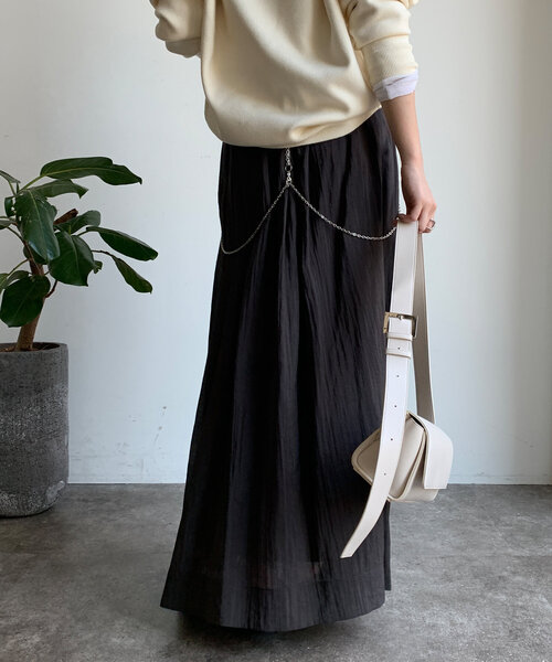 DouDou（ドゥドゥ） スカート シアータックフレアスカート : ZOZOTOWN