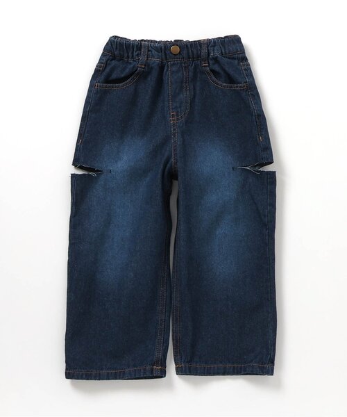 パンツ 「ジュニア対応」カットアウトデニムパンツ キッズ 子供服 男の子 女の子