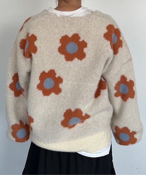 「kutir」 ニットカーディガン FREE グリーン レディース_画像4