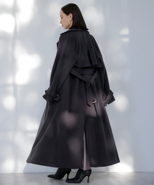 anuans（アニュアンス） トレンチコート SMALL ネイビー レディース