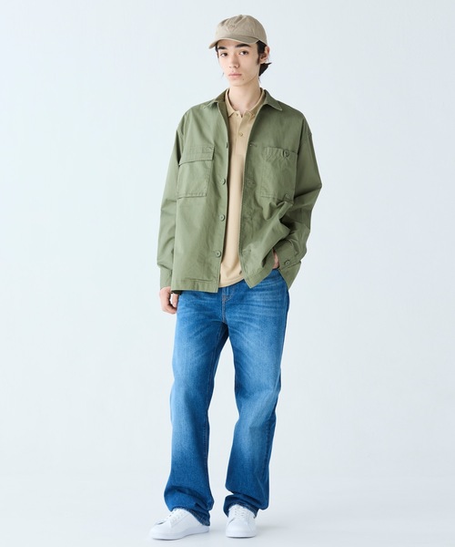 LACOSTE(ラコステ) シャツ コットンツイルワークシャツジャケット LACOSTE(ラコステ) シャツ コットンツイルワークシャツジャケット