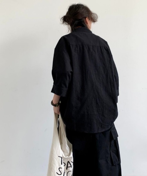 FreeZone シャツ 7分袖 チャイナボタン中華風シャツ メンズ レディース