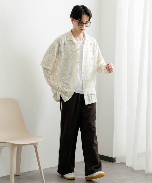 SENSE OF PLACE by URBAN RESEARCH シャツ レースフェイクレイヤード
