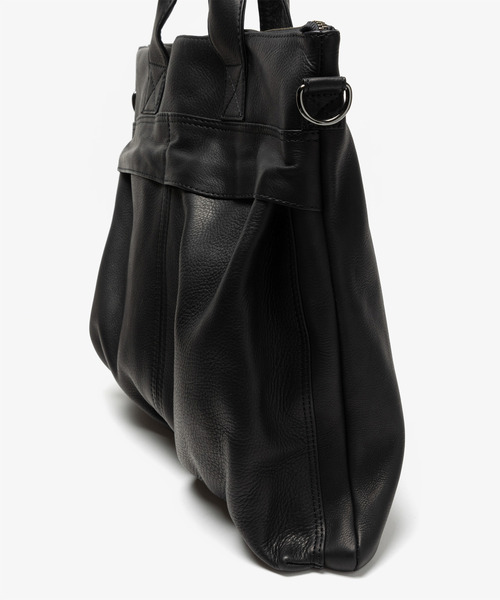 MR. OLIVE ブラックレザートートバッグ MR.OLIVE（ミスターオリーブ） トートバッグ WATERPROOF WASHABLE