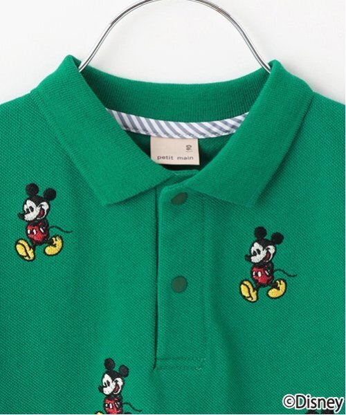 petit main ポロシャツ 「Disney」ミッキー/刺しゅう半袖ポロ