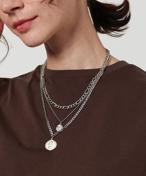 BEAUTY＆YOUTH UNITED ARROWS ネックレス ミックスチェーン コイン