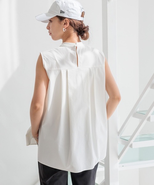ブラウス シャツ 「HEREIAM」接触冷感＆イージーケア/COOLマテリアルノースリーブ レディース HEREIAM ブラウス シャツ 「HEREIAM」接触冷感＆イージーケア