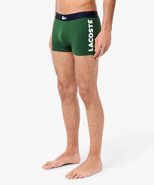 ラコステ LACOSTE 下着 ボクサーパンツ ストレッチ トランク 7枚セット ロゴ お買い得 パック 前閉じ 5H2385 031 メンズ ブラック ボクサ LACOSTE（ラコステ） ボクサーパンツ シングルパック ストレッチ