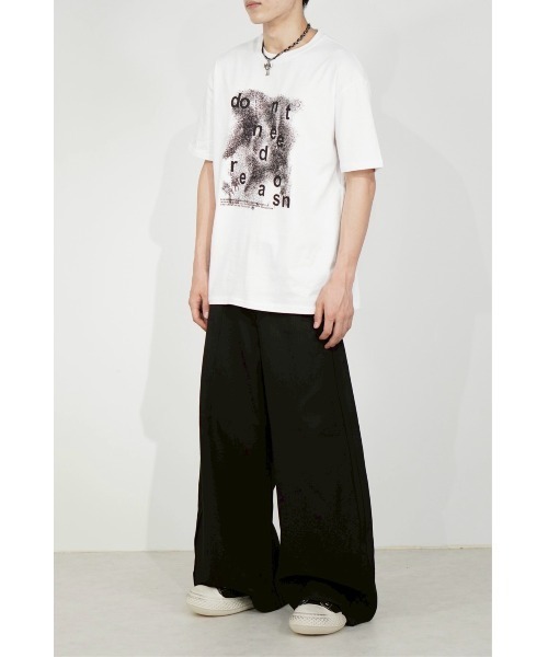 Chikashitsu + レイヤードTシャツ Chikashitsu+ tシャツ 「Chikashitsu+」gradation logo graphic