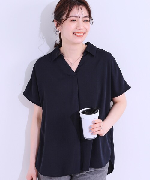 ブラウス シャツ 「洗える」ナチュラルローンスキッパー ブラウス レディース SHOO・LA・RUE ブラウス シャツ 「洗える/S-LL/プチプラ」さらっ