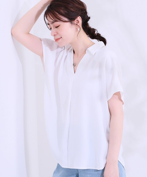 ブラウス シャツ 「洗える」ナチュラルローンスキッパー ブラウス レディース SHOO・LA・RUE ブラウス シャツ 「洗える/S-LL/プチプラ」さらっ