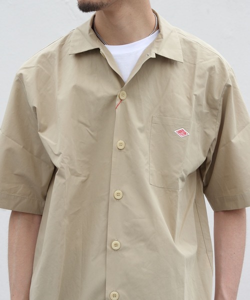 DANTON 半袖シャツ サイズ38 ベージュ　プルオーバー dt-b0283sox.jpg