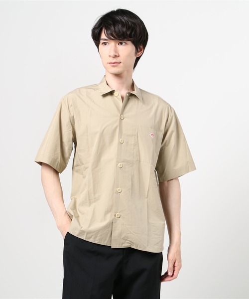 DANTON 半袖シャツ サイズ38 ベージュ　プルオーバー Danton 「DANTON」 半袖シャツ 38 ベージュ メンズ : ZOZOTOWN