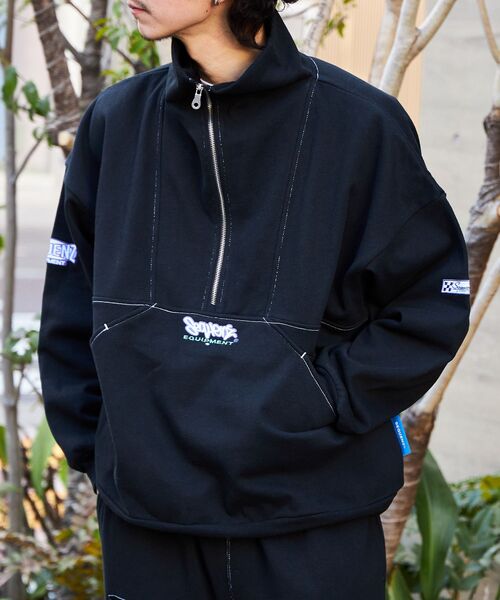 「SEQUENZ」 スウェットカットソー MEDIUM ブラック メンズ