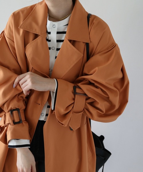 Ray Cassin（レイカズン） トレンチコート FREE オレンジ レディース