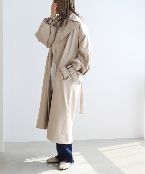 Ray Cassin（レイカズン） トレンチコート FREE オレンジ レディース