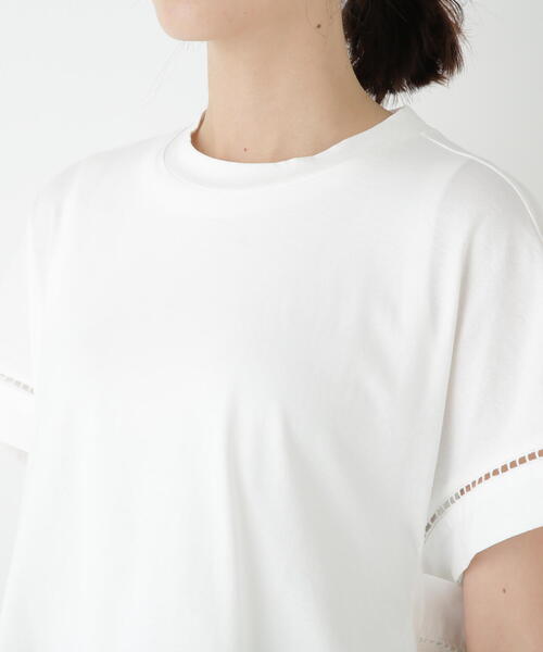 ヒューマンウーマン　半袖モックネックTシャツ（シアードッキング） ヒューマンウーマン human woman シアードッキングモックネック