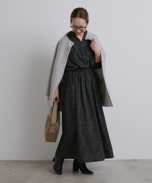 pual ce cin ワンピース 「WEB限定・Du noir」ドット柄ウエスト