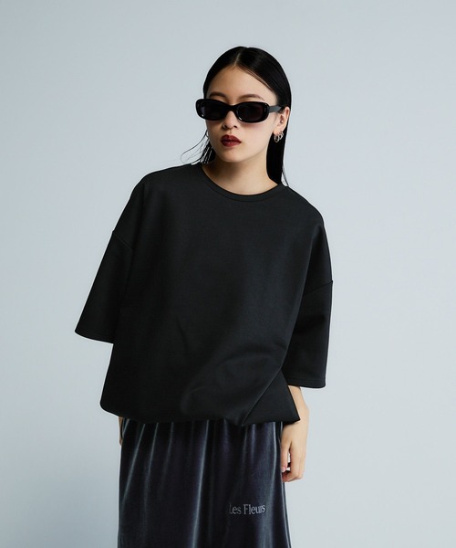 tシャツ 「Les Fleurs」ボンディングBIG TEE/583265 レディース