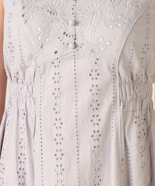 LAISSE PASSE（レッセパッセ） ノースリーブワンピース 38 パープル