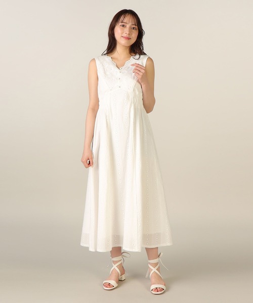 ✨タイムセール✨美品✨フォクシーノースリーブワンピース　38 FOXEY NEW YORK ノースリーブワンピース 38 FOXEY NEW YORK フォクシー