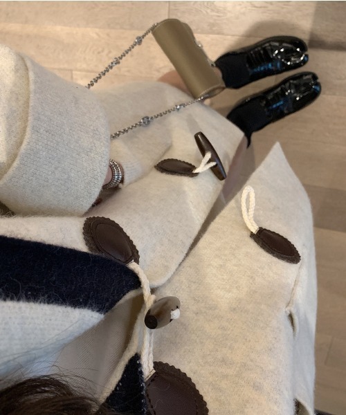 「aimoha」 ダッフルコート FREE ベージュ レディース_画像8