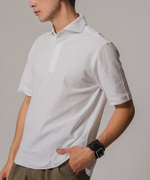 「EDIFICE」 半袖ポロシャツ LARGE ネイビー メンズ_画像2